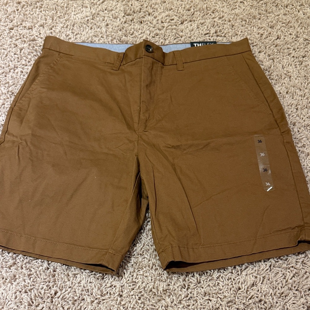Tommy Hilfiger Tan Flat Front Shorts